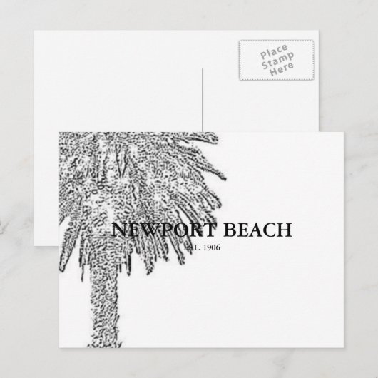 NEWPORT BEACH POSTKARTE (Vorne/Hinten)