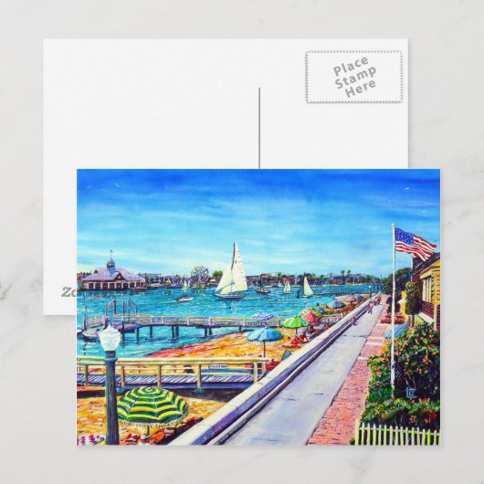 Newport Beach Postkarte (Vorne/Hinten)