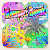 Newport Beach Quadro Seasons Untersetzer (Vorderseite)