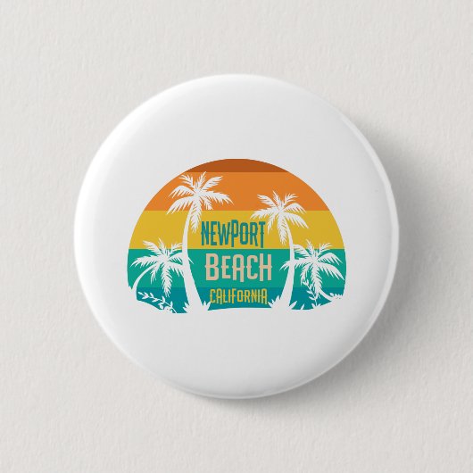 Newport Beach Retro Button (Vorderseite)