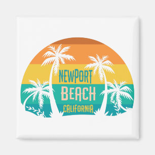 Newport Beach Retro Magnet