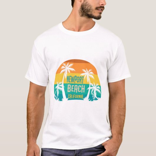Newport Beach Retro T-Shirt (Vorderseite)