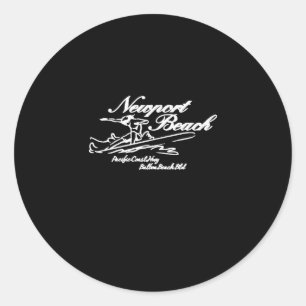 Newport Beach Runder Aufkleber
