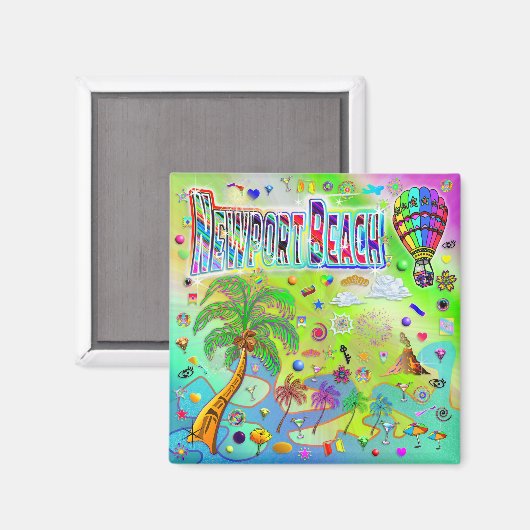 Newport Beach Timeless Melody Magnet (Vorderseite/Rückseite)