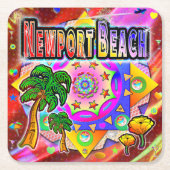 Newport Beach Tropical Friends Untersetzer (Vorderseite)