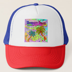 Newport Beach Vacation Target Hat Truckerkappe