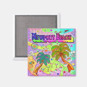 Newport Beach Vacation Target Magnet (Vorderseite/Rückseite)