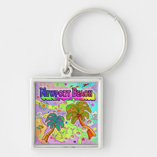 Newport Beach Vacation Target Schlüsselanhänger (Vorne)