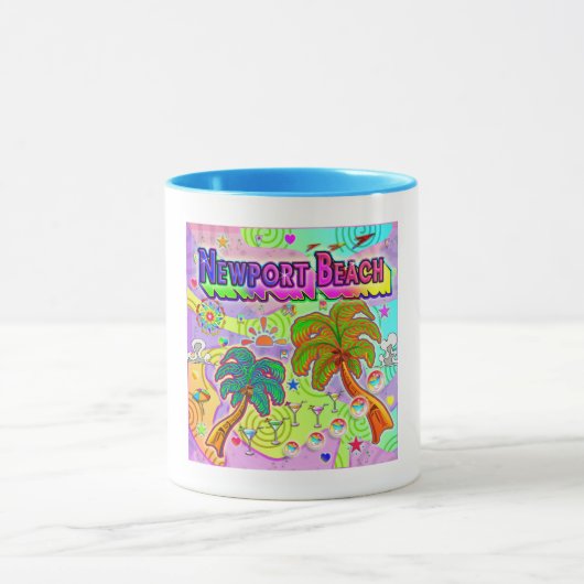Newport Beach Vacation Target-Tasse Tasse (Zentrum)