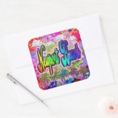 Newport Beach Vista Express-Aufkleber Quadratischer Aufkleber (Umschlag)