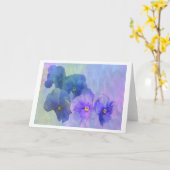Newport Blue Pansies Card Karte (Gelbe Blume)