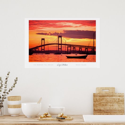 Newport Bridge bei Sunset Poster (Küche)