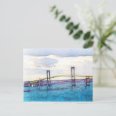 Newport Bridge Postcard Postkarte (Stehend Vorderseite)