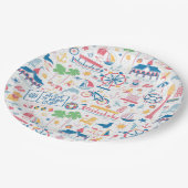 Newport-Hafen-Papier-Teller Pappteller (Schrägansicht)