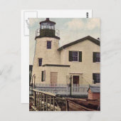 Newport Harbor Lighthouse Postkarte (Vorne/Hinten)