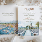 Newport Harbour Island Resort Save the Date Einladung