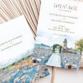 Newport Harbour Island Resort Save the Date Einladung