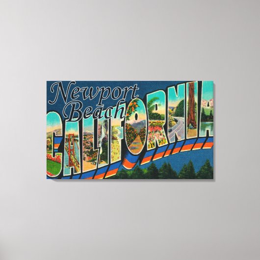 Newport, Kalifornien - Große Briefszenen Leinwanddruck (Vorderseite)