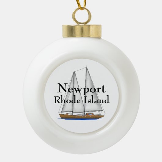 Newport Keramik Kugel-Ornament (Vorderseite)
