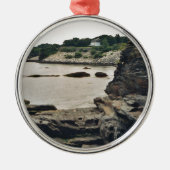 Newport-Klippe Silbernes Ornament (Vorne)