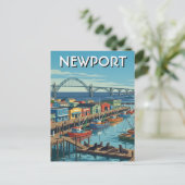 Newport Oregon Coast Postkarte (Stehend Vorderseite)