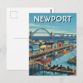 Newport Oregon Coast Postkarte (Vorne/Hinten)
