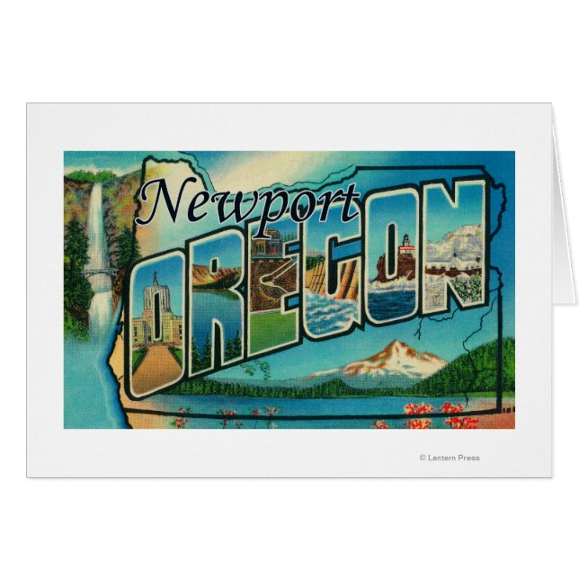 Newport, Oregon - Große Buchstabenszenen (Vorderseite (Horizontal))