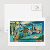 Newport, Oregon - Große Buchstabenszenen Postkarte (Vorne/Hinten)