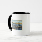 Newport, Oregon - Lachsfischerei in Yaquin Tasse (Vorderseite Links)
