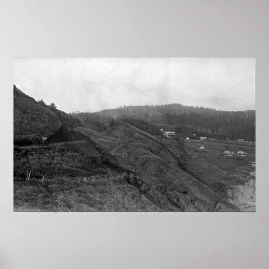 Newport, Oregon Szene bei Agate Beach Foto Poster (Vorne)