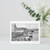 Newport, Oregon Wasserfront Aussicht auf Fischerbo Postkarte (Stehend Vorderseite)