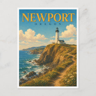 Newport Oregon Yaquina Head GeoSaga Postkarte