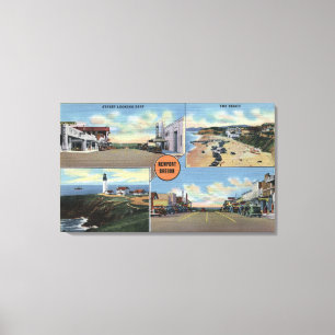 Newport, Oregon - Yaquina Leuchtturm, Leinwanddruck