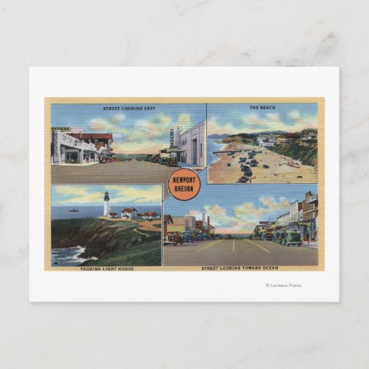 Newport, Oregon - Yaquina Leuchtturm, Main Postkarte (Vorderseite)