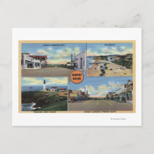 Newport, Oregon - Yaquina Leuchtturm, Main Postkarte