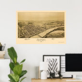 Newport, PA Panoramic Map - 1895 Poster (Heimbüro)