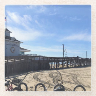 Newport Pier, Newport Beach, Kalifornien Glasuntersetzer