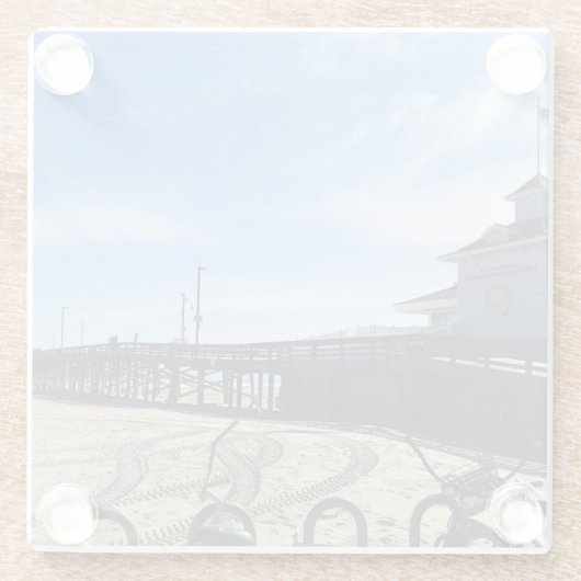 Newport Pier, Newport Beach, Kalifornien Glasuntersetzer (Rückseite)