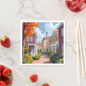Newport Rhode Island Aquarell Serviette (Beispiel)