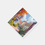 Newport Rhode Island Aquarell Serviette (Ecke)