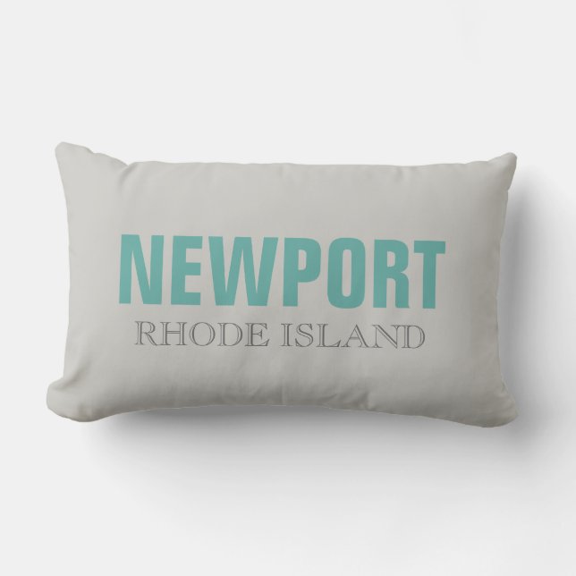 Newport Rhode Island Beach Throw Kissen (Vorderseite)