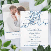 Newport Rhode Island Elegant Navy Hochzeit Save The Date