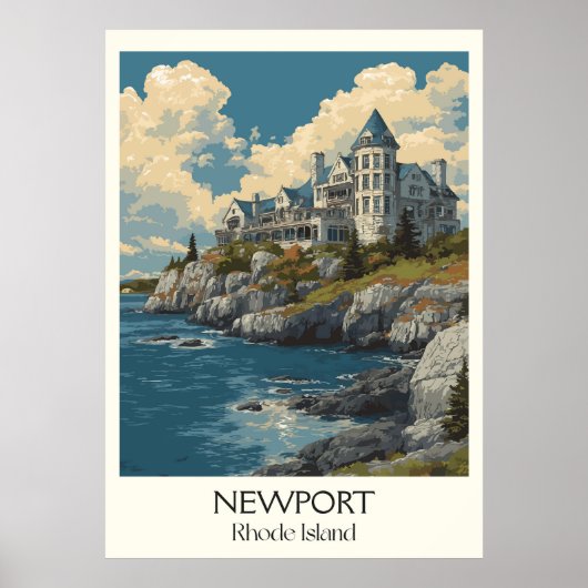 Newport Rhode Island Herrenhäuser Küste Poster (Vorne)