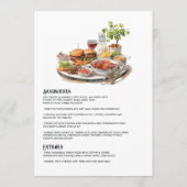 Newport, Rhode Island Hochzeit in Urlaubsort Menükarte (Rückseite)