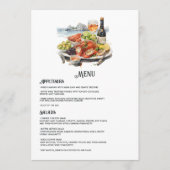 Newport, Rhode Island Hochzeit in Urlaubsort Menükarte (Vorderseite)