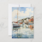 Newport, Rhode Island Hochzeit in Urlaubsort RSVP Karte (Rückseite)