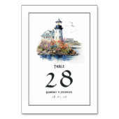 Newport, Rhode Island Hochzeit in Urlaubsort Tischnummer (Rückseite)