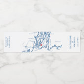 Newport Rhode Island Hochzeit in Urlaubsort Wasserflaschenetikett (Einzelnes Label)