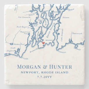 Newport Rhode Island Hochzeitsgeschenk zur Erinner Steinuntersetzer