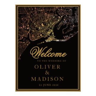 Newport Rhode Island Karte goldene Hochzeit Willko Poster